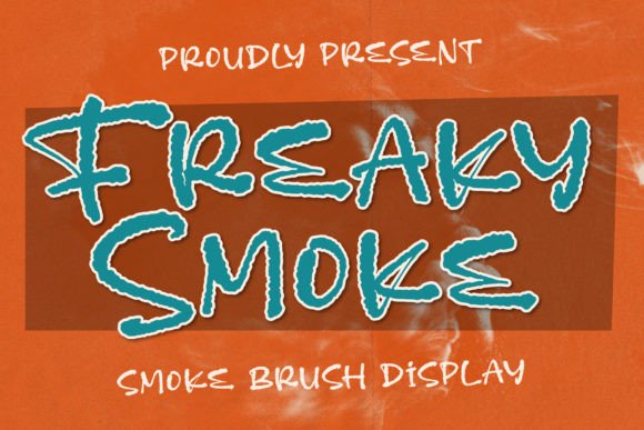 Freaky Smoke Display Font for Creative Projects