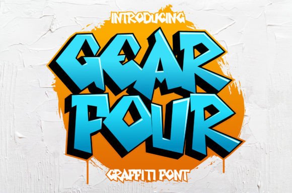 Gear Four: A Graffiti-Inspired Display Font for Bold Branding