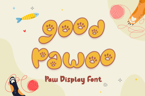 Good Pawoo: A Playful Display Font for Animal-Themed Design