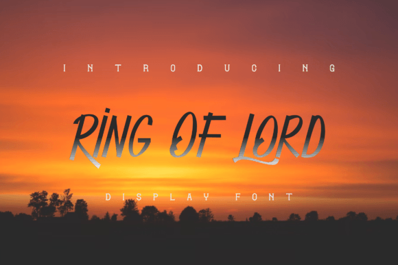 Ring of Lord: A Modern Display Font for Editorial Elegance