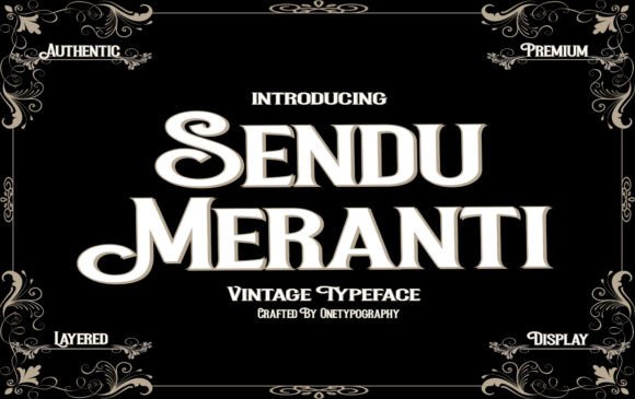 Sendu Meranti Display Font for Editorial Design